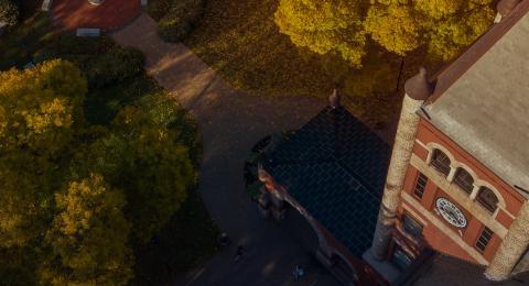 UNH Thompson Hall aerial view